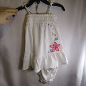 Baby Embroidered Sun Dress sleeveless & panties 3mts